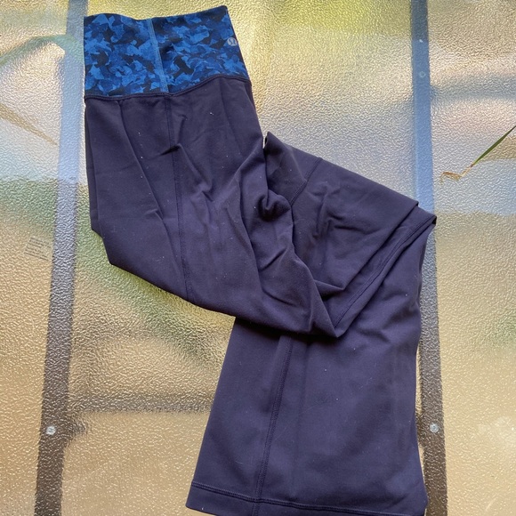 lululemon athletica Pants - Lululemon Yoga Pants Flare bottom blue and black